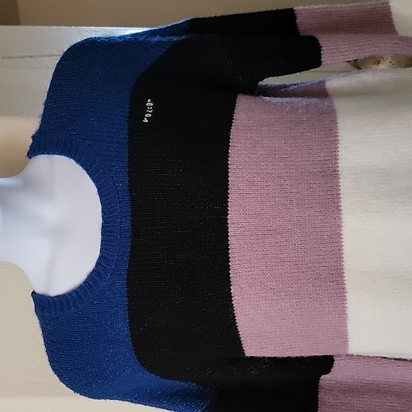 VOLCOM Alpaca Blend Striped Sweater Crew Neck Oversized Style size M - Picture 2 of 9